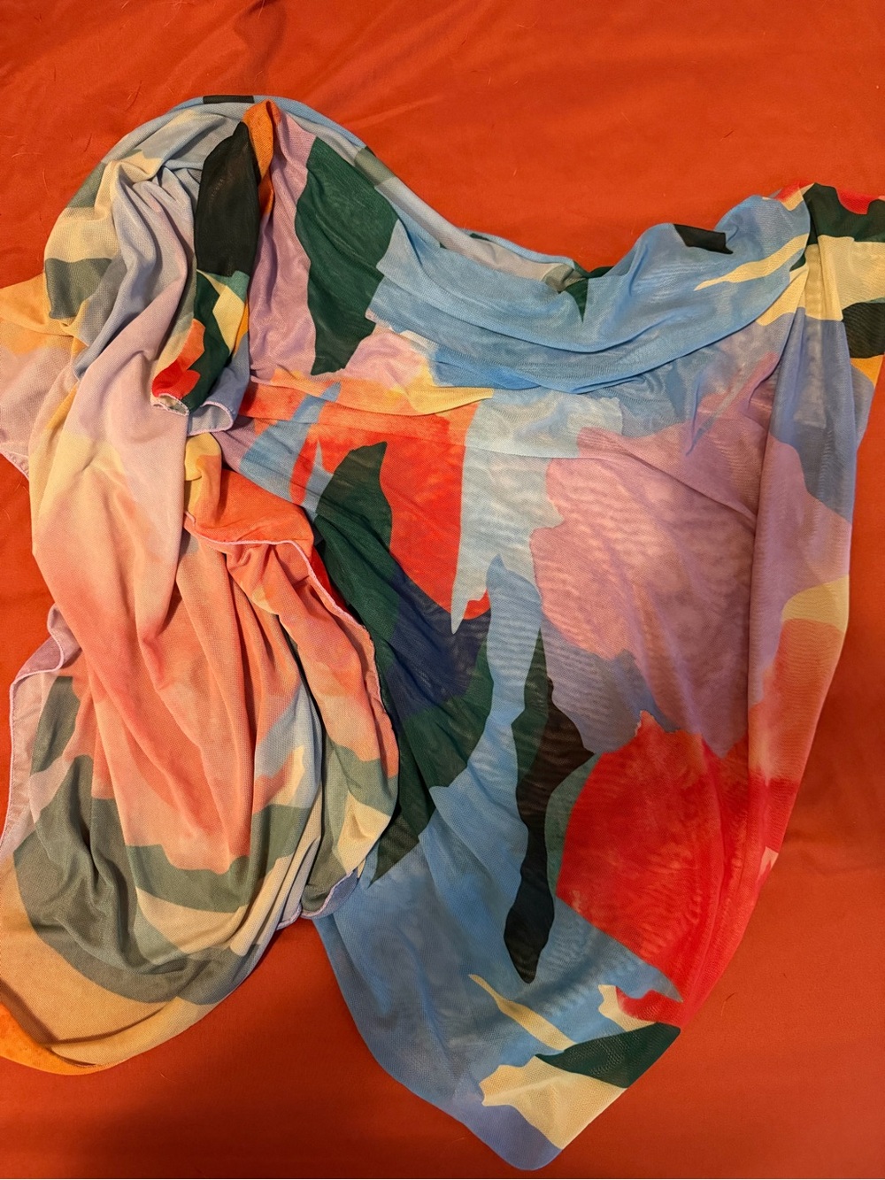 Colorful Abstract Print Pool Wrap - Multicolor